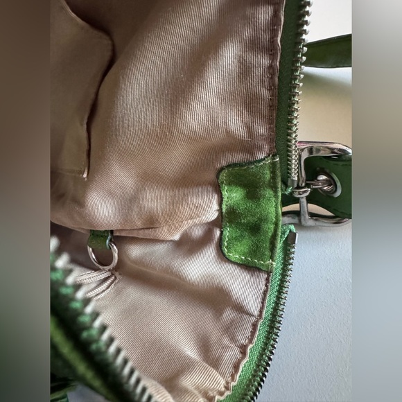 Coach 🍏 Green Signature Jacquard & Suede Vintage Bag #9362 - Picture 11 of 11